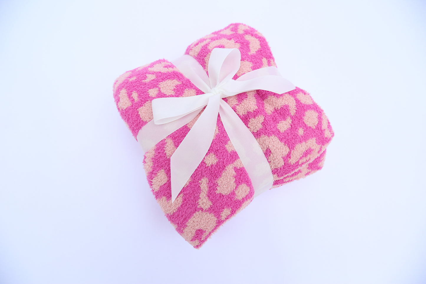 Wholesale -Bright Pink Leopard Blanket